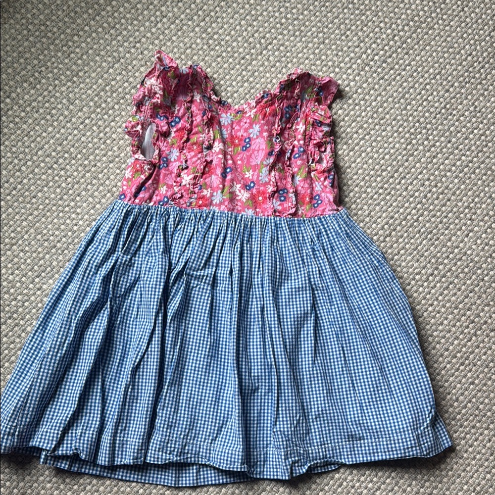 Pink Chicken Kids Formal Dress - Pink and Blue